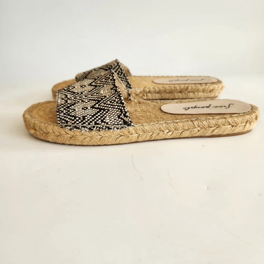 Free People Slides Espadrille Sandals  Slip On Size 39 EU /8.5 US New